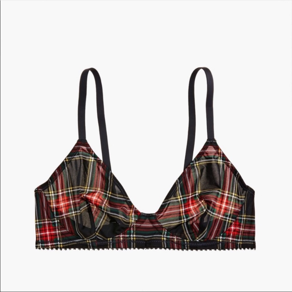 J. Crew Tartan plaid underwire bra